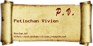 Petischan Vivien névjegykártya